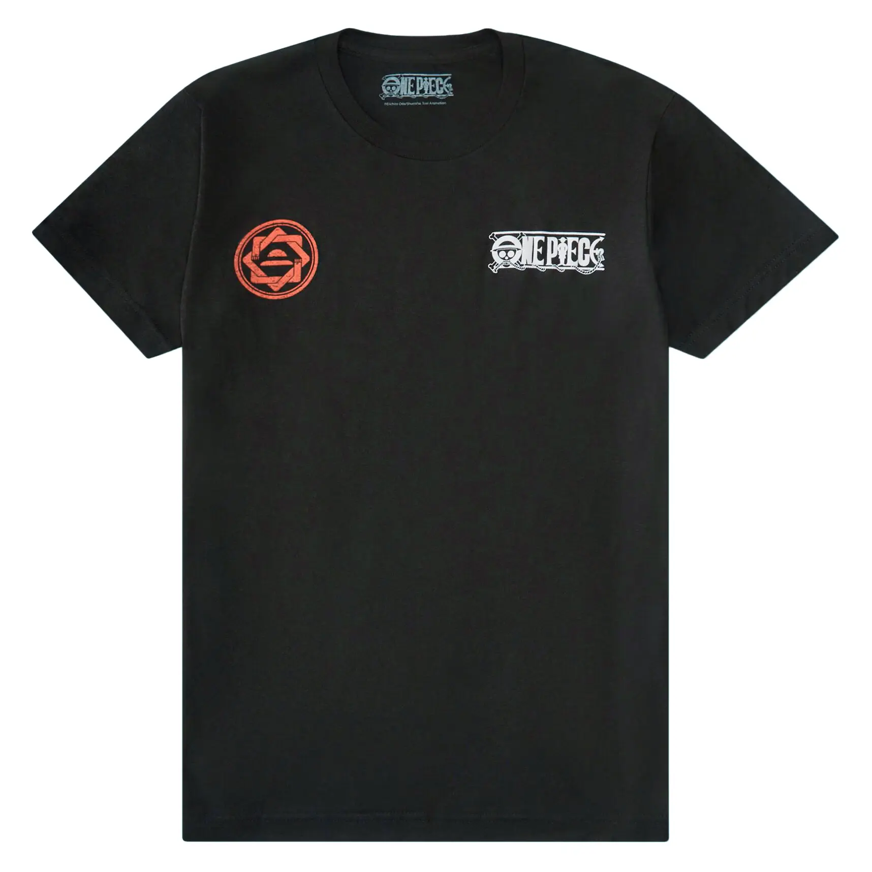 One Piece Shirt Men's Luffy Front and Back Print Short Sleeve Tee