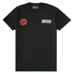 One Piece Shirt Men's Luffy Front and Back Print Short Sleeve Tee