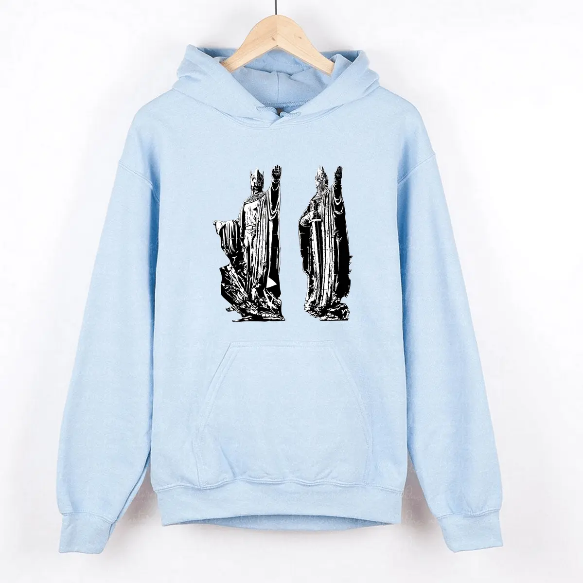 Lord of the Rings Argonath Pillars Crew Neck Cotton Hoodie & Sweatshirt, Casual Menswear & Womenswear Tops Clothes, All Seasons Gift, S-3XL Sizes