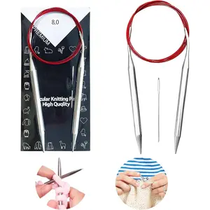 8 mm Circular Knitting Needles US11 |40 inches/100 cm | Suitable for Beginners to Knit Sweaters, Scarves, Blankets and Other Projects!