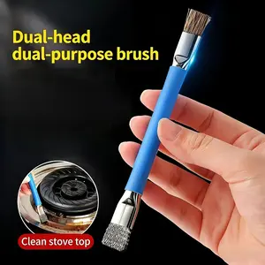 Multi-Functional Dual-Head Stainless Steel Cleaning Brush, Ideal for Stove and Motherboard Gaps, Essential Home Cleaning Tool
