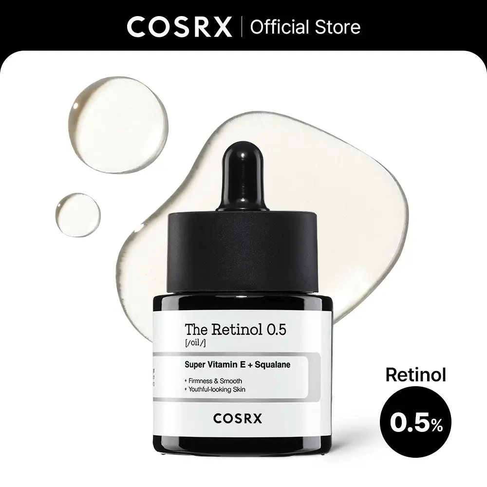 [COSRX Official] The Retinol 0.5 Oil (20ml) | UNIQUELY DELIVERS HIGHLY-CONCENTRATED PURE RETINOL TO PREVENT SIDE EFFECTS Serums Skincare