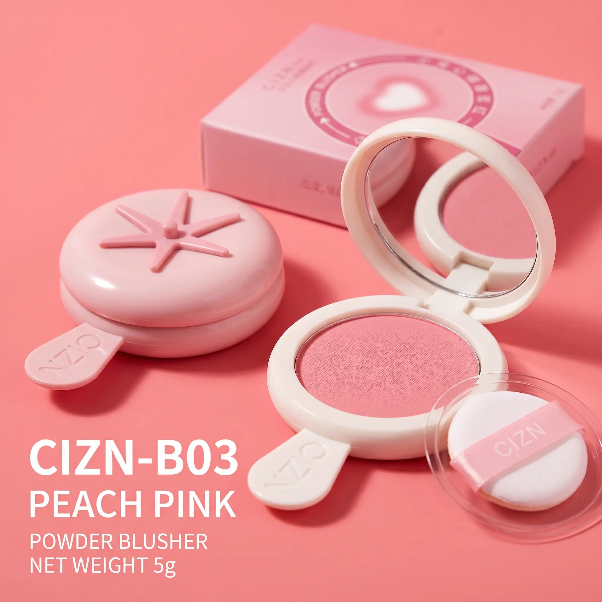 CIZN Milk Blush Collection – 8 Shades Available, Cool Tone & Warm Tone Powder Blush, Soft Girl Makeup, Lightweight Natural Cheek Color for Everyday Looks