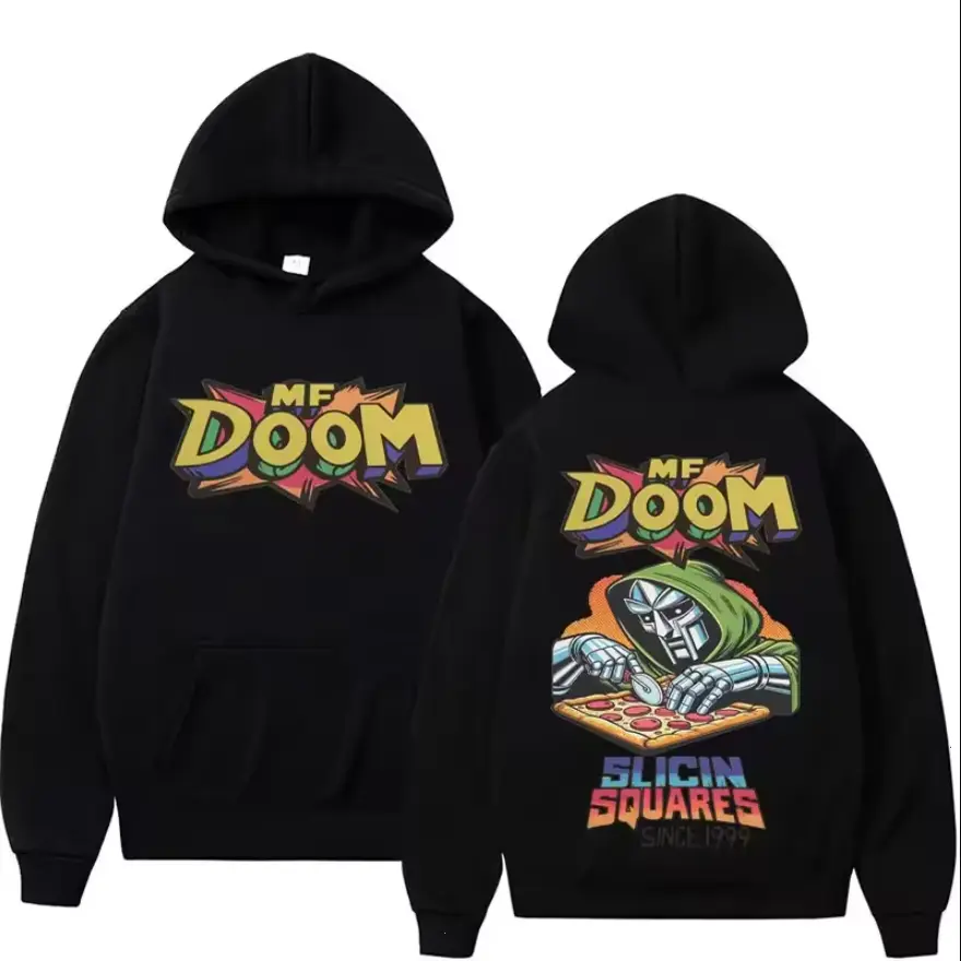 Vintage Style MF Doom Hoodie Perfect for Hip Hop and Fashion Enthusiasts