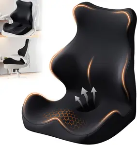 Seat Cushion with Back Support,Lumbar Support Pillow for Office Chair,office chair cushion for Sciatica and Hemorrhoid Relief,Tailbone PainMemory Foam Seat Cushion with L-Shaped Ergonomic Design