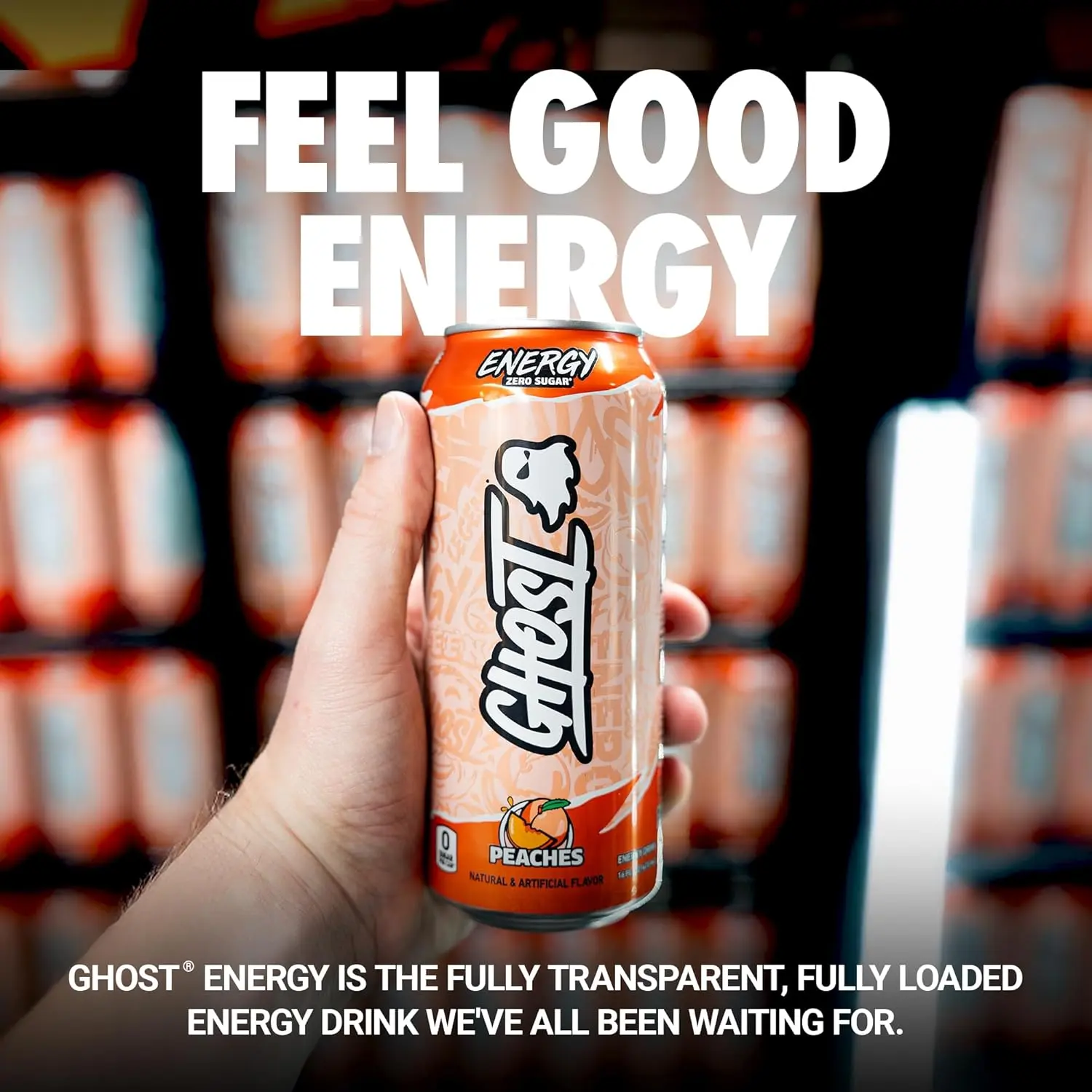 ghost l carnitine GHOST Energy Drink - 12-Pack Sour Strips Rainbow 16oz Cans - Energy & Focus  & No Artificial Colors - 200mg of Natural Caffeine L-Carnitine & Taurine