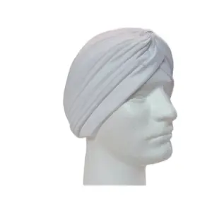 Unisex White Hat Hair Wrapper Goro Blanco Soft Comfortable Headwear for All