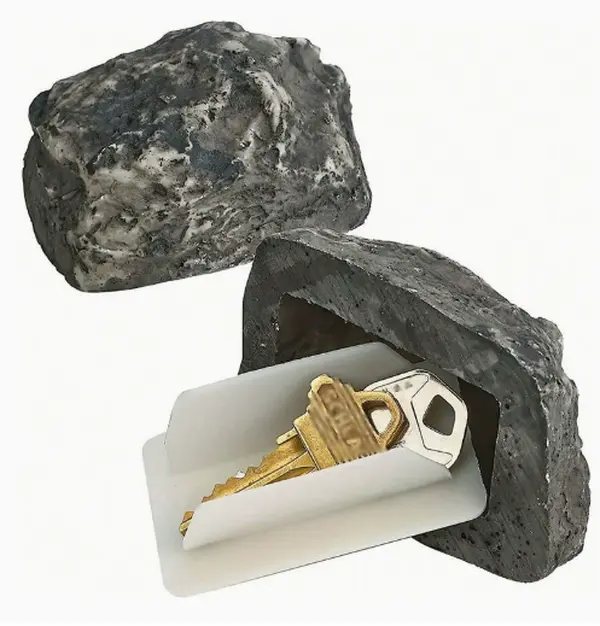 Decorative Disguised Storage Box with a Natural Rock Look - Functional Secret Compartment for Your Hidden Keys and Spares, Secure Storage, Stone-Like, Home Safety, Outdoors/Courtyards, Durable And Practical, Key Hider, Realistic Stone, Organiser