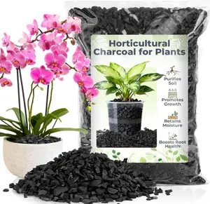 Sukh Horticultural Charcoal for Plants - 2.5Qt. Natural Earth Regulated Supplement for Potting Soil Indoor Plants, Organic Biochar, Succulent Soil, Paphiopedilum, Bonsai, Terrarium