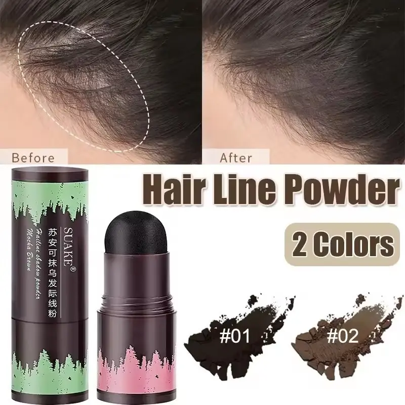 Hairline Concealer Powder, Waterproof & Long-Lasting, Easy to Apply, Instantly Covers Gray Hair, Black/Brown Options, Root Touch-Up Concealer, Hairline Filler Shadow Powder, Volumizing for Thinning Hair