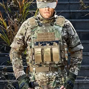 Tactical Vest Quick Release Weighted Vest Men's Military-Grade Tactical Equipment for Outdoor Training, Hunting, Games