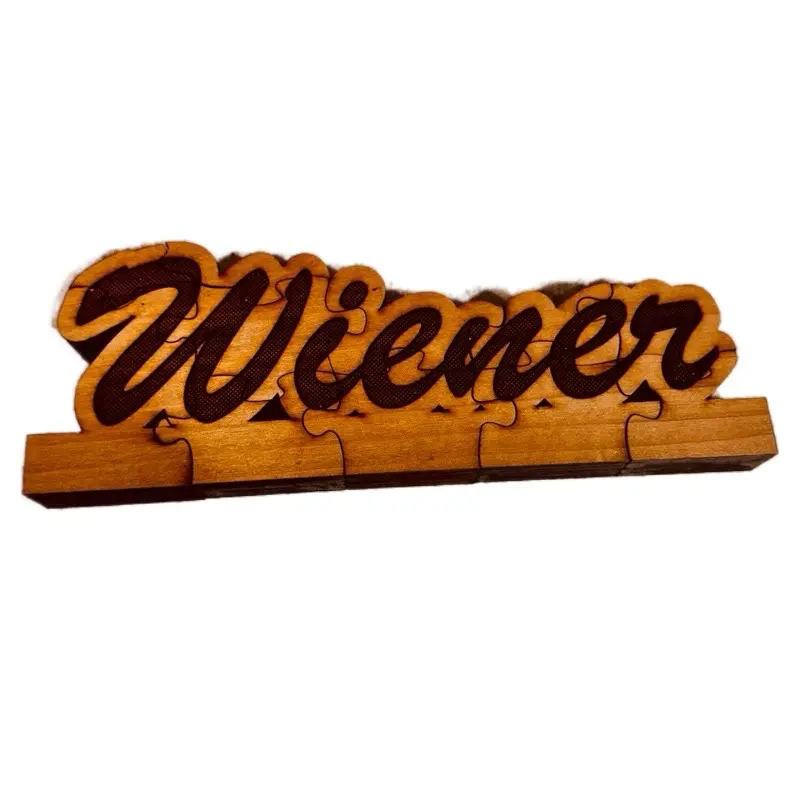 Custom Wood Engraved Name Puzzle 6-8 Inches Long with Unique custom name Design, 2 1/2 Inches High & 3/4 Inch Thick for Kids or Adults