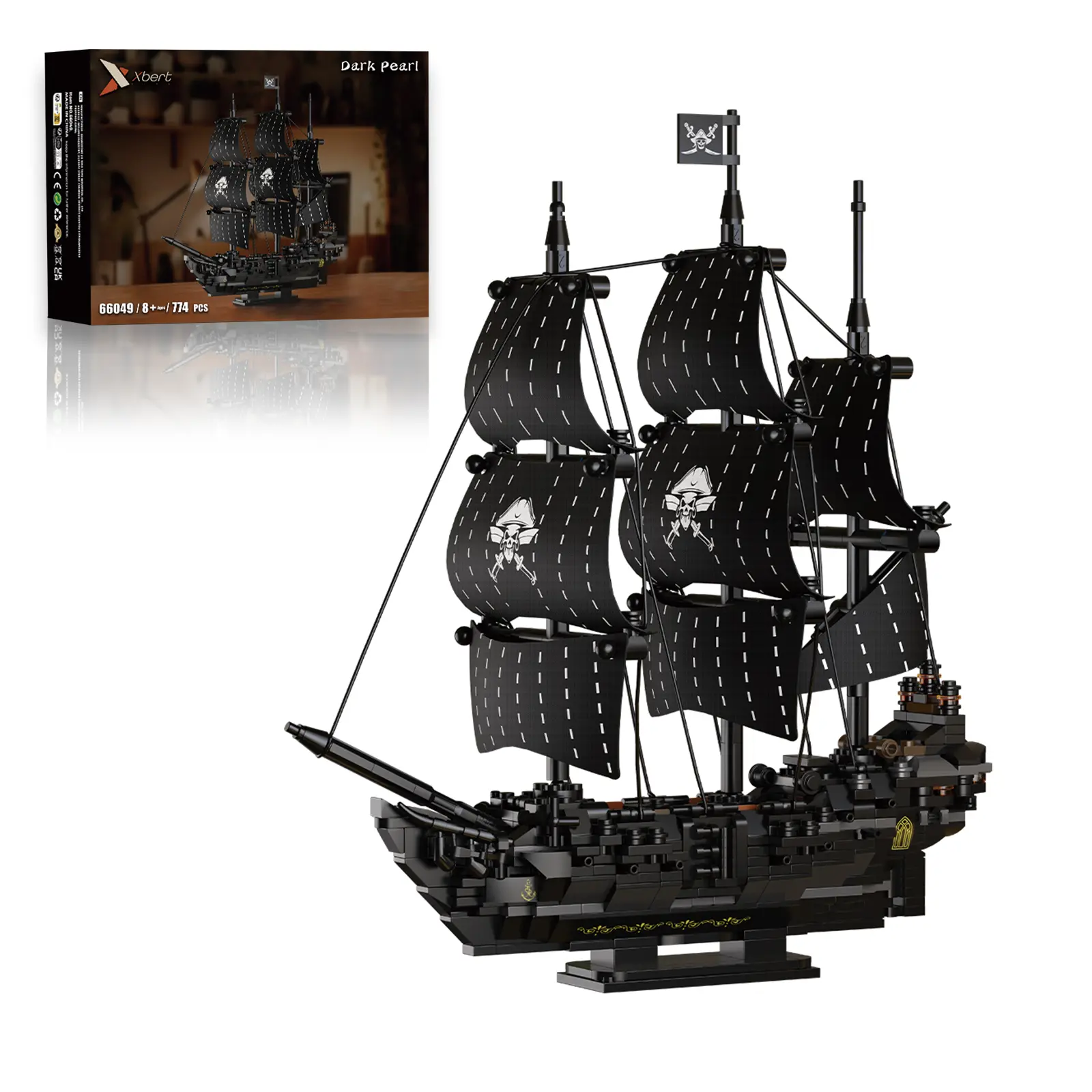 2026 New Pirate Pearl Ship Building Block Model, Caribbean Adventure Toy, Children Adult Christmas Gift, Holiday Puzzle Blocks, Building Block Sets, Model Boat Kit, DIY Building Model, Creative Building Block