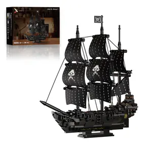 Ghost Mary Pirate Ship Building Blocks - Nautical & Detailed Style, 1055 Pcs for Assembly, Ideal for Sailing Enthusiasts & Family Builders, Perfect for Desk Display/Gifting
