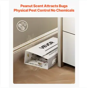 Vevor Insect Glue Trap 36 Pack Peanut Scented Sticky Pest Control Adhesive Traps for Bugs No Chemicals Ready to Use