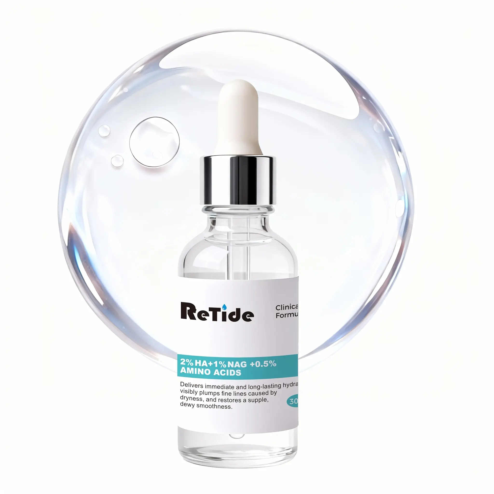 30ml 2% HA + 1% NAG + 0.5% Amino Acids Face Serum – Deep Hydration Essence for Plumping & Smoothing Skin, All Skin Types Daily Skincare,body,uneven,acetyl, Sensitive Skin, Normal