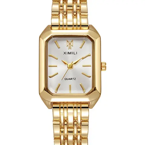 Women's Elegant Fashion Rectangular Dial Quartz Watch, Fashion Watch for Party & Daily Wear, Trendy Versatile & Exquisite Watch for Birthday Gift, Stainless Steel Wristwatch, Fashionable Analog Watch, Analogue Quartz Watch, Fashion Wristwatches