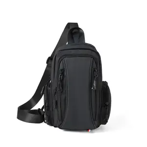 Dual Zipper Compact Sling Bag with Adjustable Strap