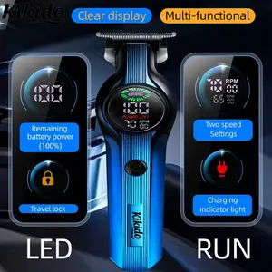 KIKIDO Hair Clipper, Electric Hair Clipper, Gift, Personal Care, Family, Professional Barber, Powerful Performance, Long Battery Life, Hair Carving, Haircut, Temple Trimming, Barbershop Cost-Effectiveness, Blue Gradient, Smart Chip, Travel