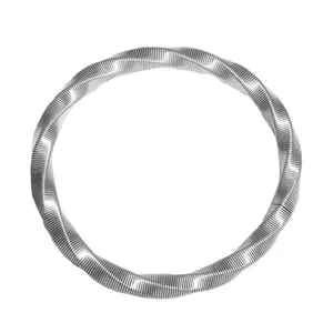 Twisted Coil Spring Stretch Bracelet - Stainless Steel