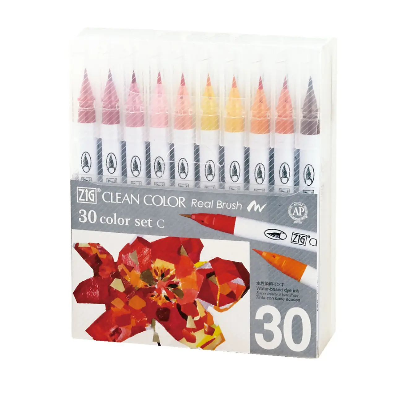ZIG Clean Color Real Brush Set of 30 - Set C Warm Tones
