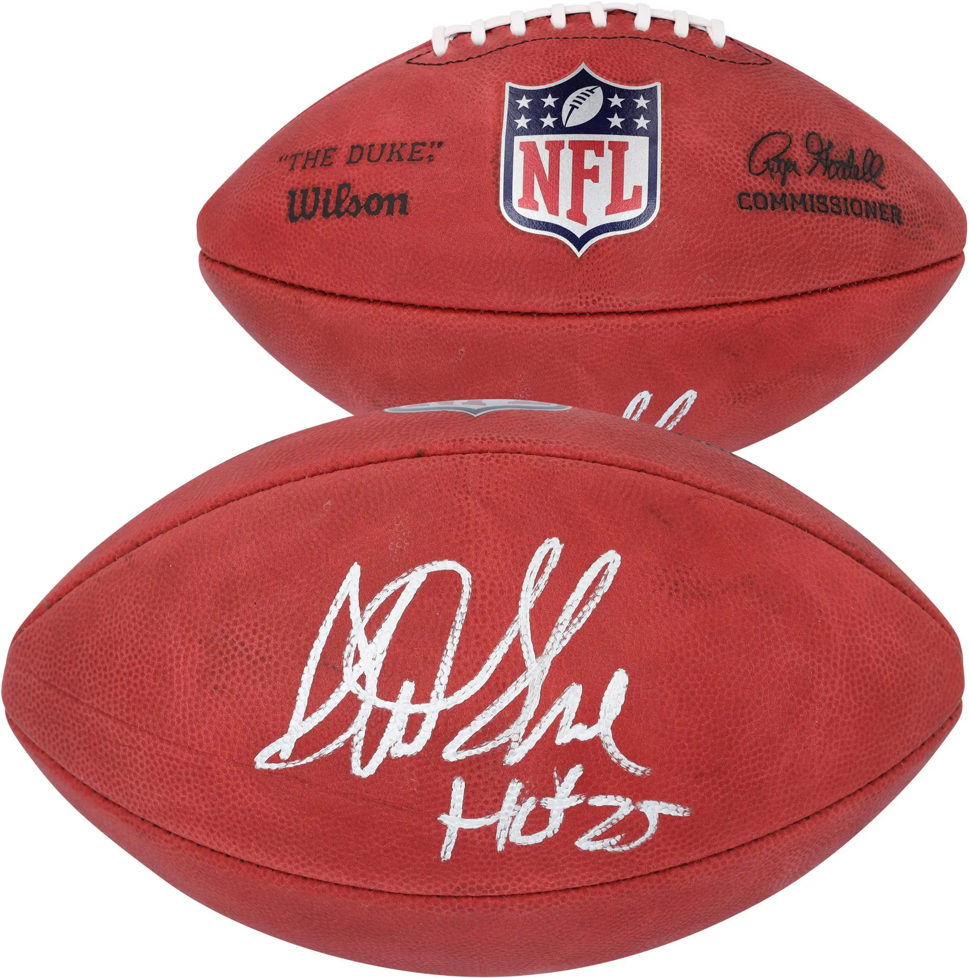 Sterling Sharpe Green Bay Packers Autographed Duke Full Color Football with "HOF 25" Inscription - Fanatics Authentic Certified