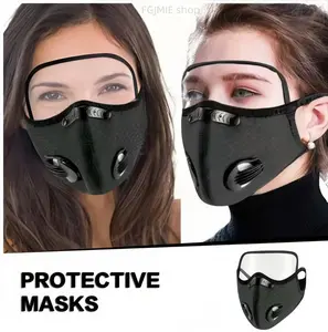 Includes shipping cost. 2026 new outdoor cycling protective face mask/sports mask with filter inserts for dust protection and warmth; removable protective lenses.
