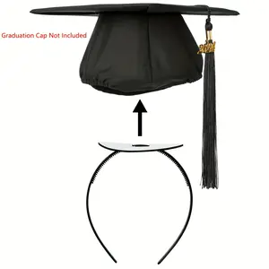 2026 Graduation Cap Headband Grad hat decorations Holder decorations Accessory Anti-Fall Hairband for Students Graduates Keeps Hairstyle Fixed