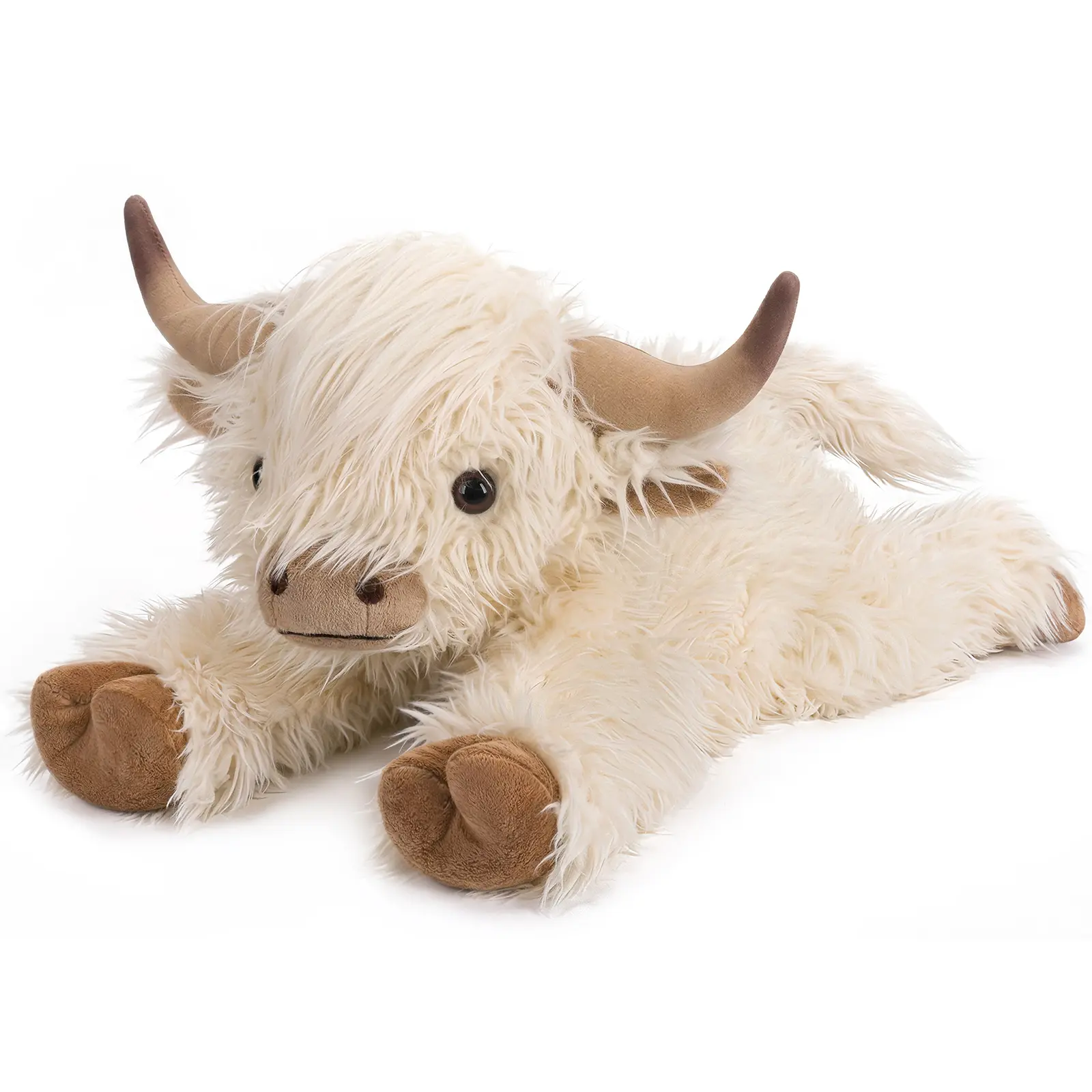 25" 4.5 Lbs Weighted Heatable Yak Plush | Washable Cover | Unscented | Microwavable | Heatable & Coolable | Stuffed Animal for Kids & Adults | Birthday & Christmas Gift gorgeous doll highland cow toddler baby cute design