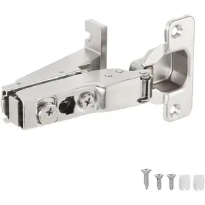 4 Pack  Frame Inset Cabinet Hinges Clip- 105  Soft-Close Hinges Self Closing  Adjustment for Kitchen Cabinets,Bookcases,Wardrobes