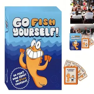 Go Fish Card Game for Adults, Classic Interactive Party Game for 2-8 Players, Travel-Friendly Sturdy Box, Perfect for Game Nights & Birthdays