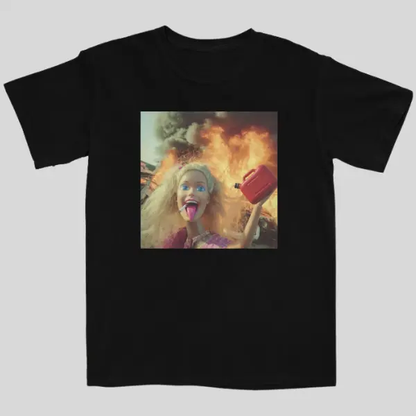 Vintage 90s doll face meme t-shirt, funny graphic tee, retro y2k aesthetic shirt