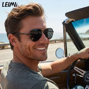 LEIMI Polarized Sunglasses for Men Aviator Driving Glasses UV Protection for Fishing & Cycling 2026 New Anti Glare