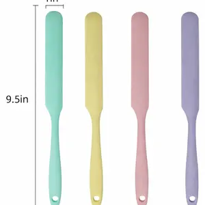 4‑Piece Silicone Jar Spatula Set – Long Handle, Non‑Stick, Heat‑Resistant, Food‑Grade, Dishwasher Safe