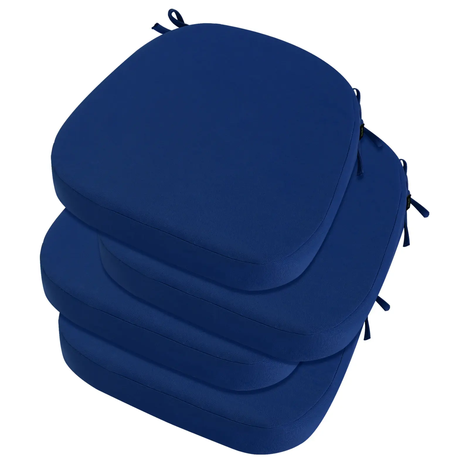 idee-home Outdoor Chair Cushions Set of 4, Thick 19" x 19" x 3" Outdoor Cushions Patio Furniture with Ties, Waterproof Patio Chair Pads Seat Dining Chair Cushions