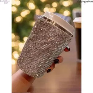 Rhinestone Insulated Water Bottle, Leak-Proof Stainless Steel Thermos