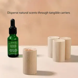 Diameter 1 Inch Wooden Essential Oil Diffuser,12 pcs Beech Diffuser,Small Wooden Diffuser for Essential Oils Fragrance Oils Aromatic Citrusy Scent