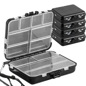 Tcakelox 5 Pack Mini Plastic Tackle Boxes for Small Tackle Box Organizer, Ideal for Fishing Storage Containers, Kayak Fly Boxes Large