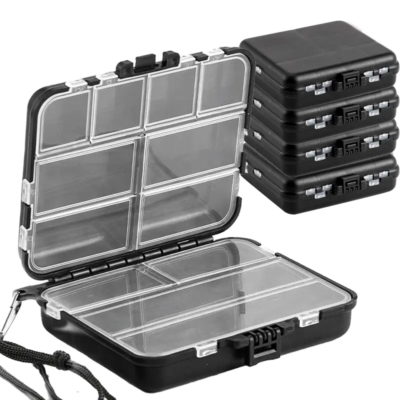 Tcakelox 5 Pack Mini Plastic Tackle Boxes for Small Tackle Box Organizer, Ideal for Fishing Storage Containers, Kayak Fly Boxes Large