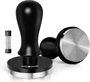 Espresso Tamper – Spring Loaded Coffee Tamper Tool with 30lbs Pressure, Stainless steel threaded base,Perfect for Home Brewing and Coffee Lover