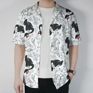 Toothless Hawaiian Shirt, Dragon Outfit for Summer, 3D Shirt Beachwear, Tropical Button Up Shirt, Night Fury How To Train Your Dragon Shirt