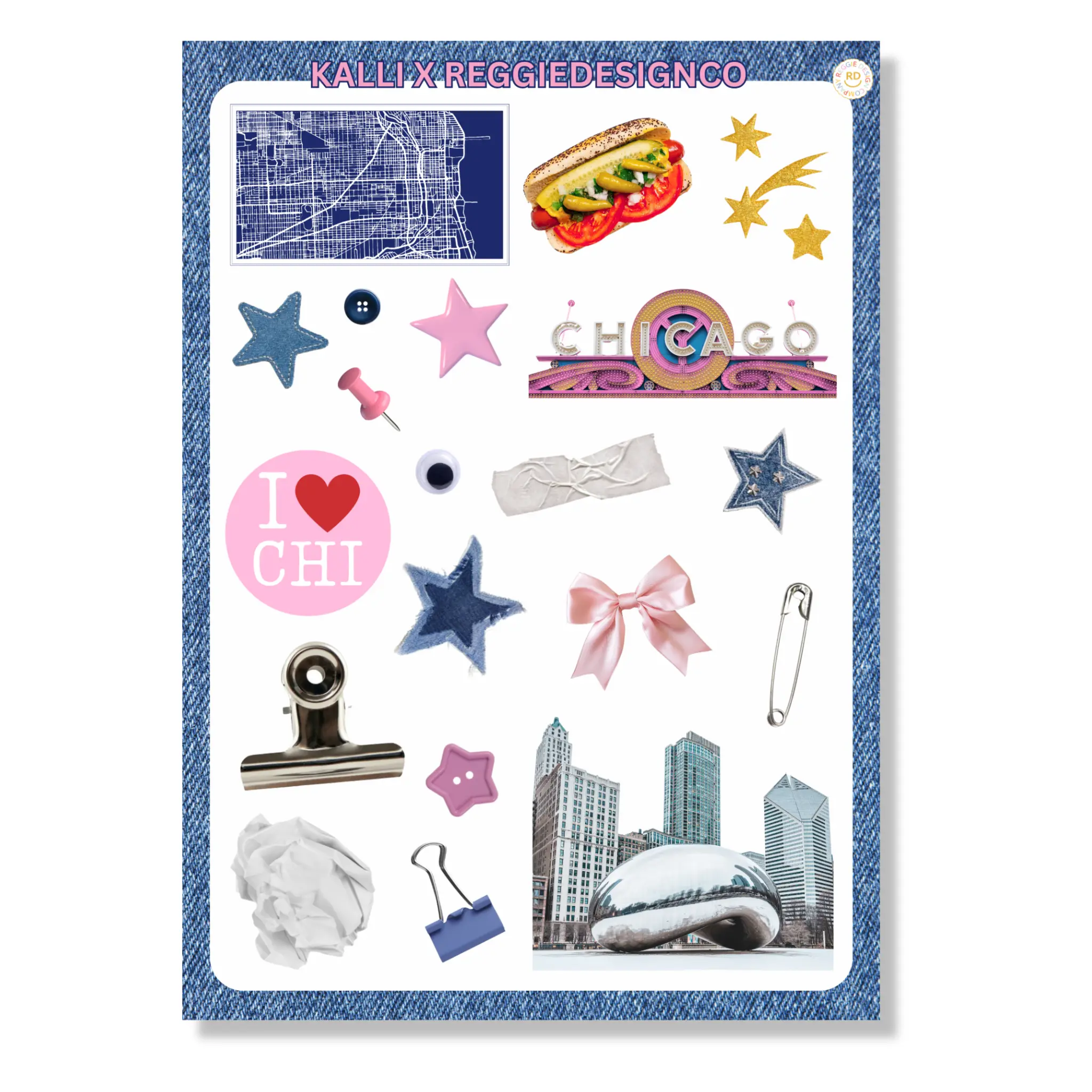Kalli x ReggieDesignCo Sticker Sheet