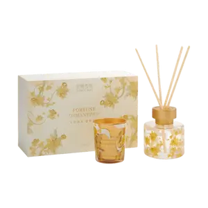 SONG CHAO Osmanthus Fragrance Diffuser Stone Gift Set - "Moonlit Osmanthus" Aroma Stone for Home & Car - Elegant Ceramic Cup Design - Perfect New Year Gift