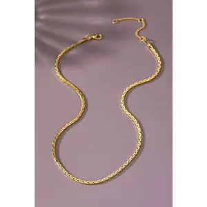 LA3accessories Real gold dipped braided chain necklace