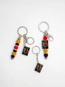 Den of Vipers Mini Book Keychain – Dark Romance Keychain with Beaded Charm – Tiny Book Merch for Fiction-Obsessed Readers