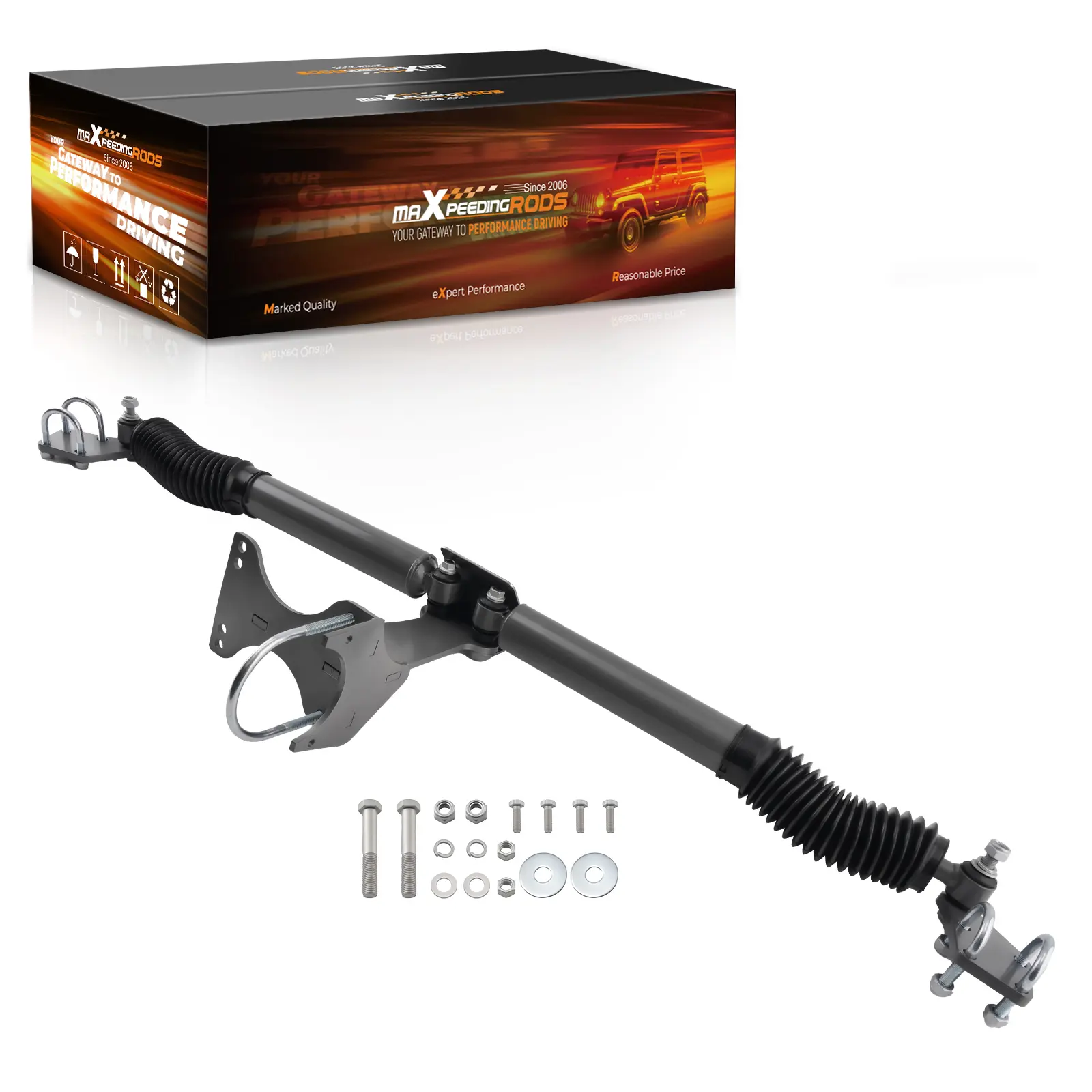 Dual Steering Stabilizer 2"-8" Lift Compatible for Ford F-350/F-250 Super Duty 4WD 2005-24	