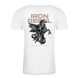 Pegasus Tee (White) Premium Fitted Gym T-Shirt