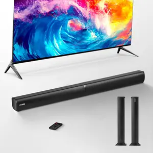 VEVOR Sound Bar for Smart TV, Summervibes, 2.0 Channel, 32-Inch 2 in 1 Detachable Soundbar TV Speakers, with Bluetooth HDMI AUX USB Connection, Remote Control, 80W Surround Sound System, for Home Theater Audio
