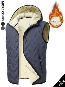 Men's Ultra-Warm Lamb Fleece Vest, Comfortable Outdoor Fashion, Versatile Street Style, Ideal for Home, Travel, Party, Commuting