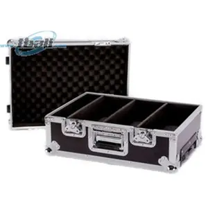 212 MAIN Heavy-Duty Durable Deejay LED Fly Drive CD Case for 100 CDs - Aluminium & Plywood Construction, Padlock Tabs, Pull-Out Handle, Wheels, Butterfly Design, Rubber Mount, Audio Equipment Accessories